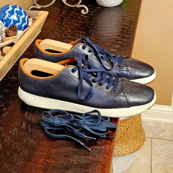 Cole Haan Men's GrandPro Leather Sneaker, Navy, Sz 11.5 - Picture 1 of 16
